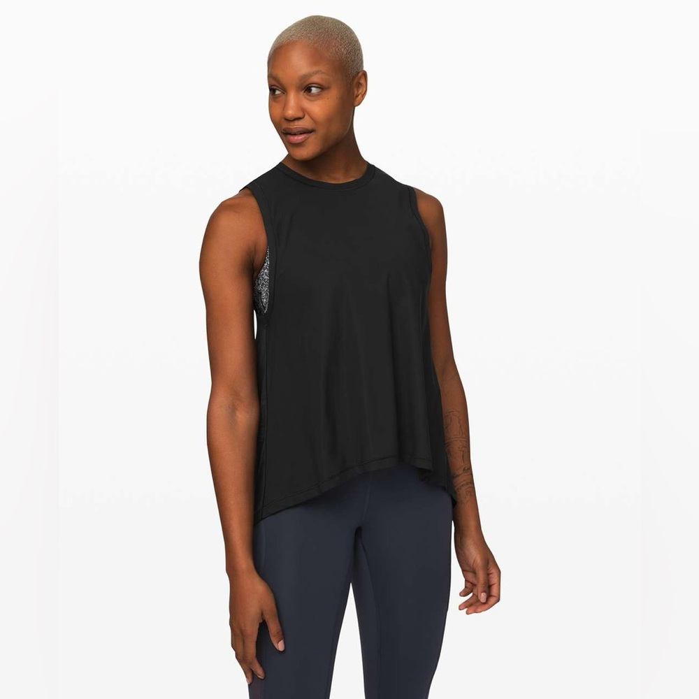 Lululemon In the Open Tank Black; Sz 4-6 Yoga Running Tank